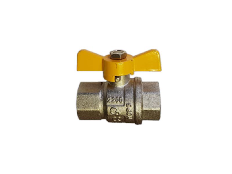 Zawór do gazu BIANCHI 1/2" z motylkiem, mufowy, propan butan - 1 szt