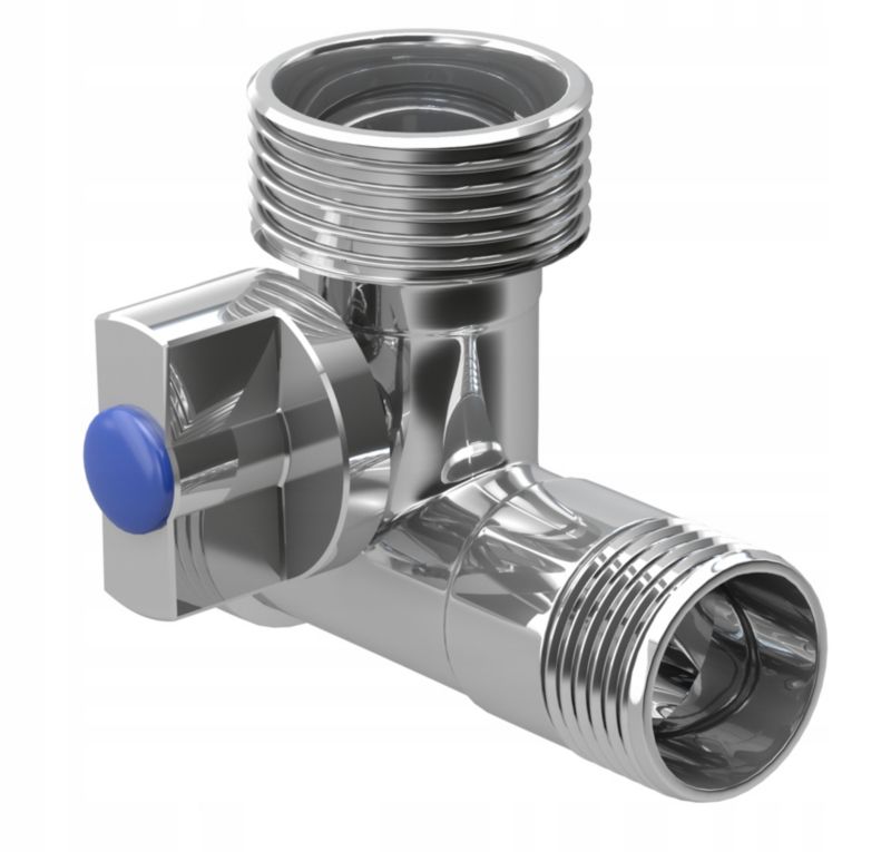 Zawór Do Pralki Granitan Zmywarki 3-Drożny Kultowy 3/4"  1 szt.