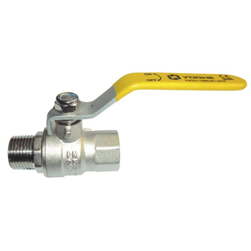 Zawór Gazowy Kurek do Gazu Kulowy GW / GZ 1/2" x 1/2" 0,5 MPa INVENA 1 szt.