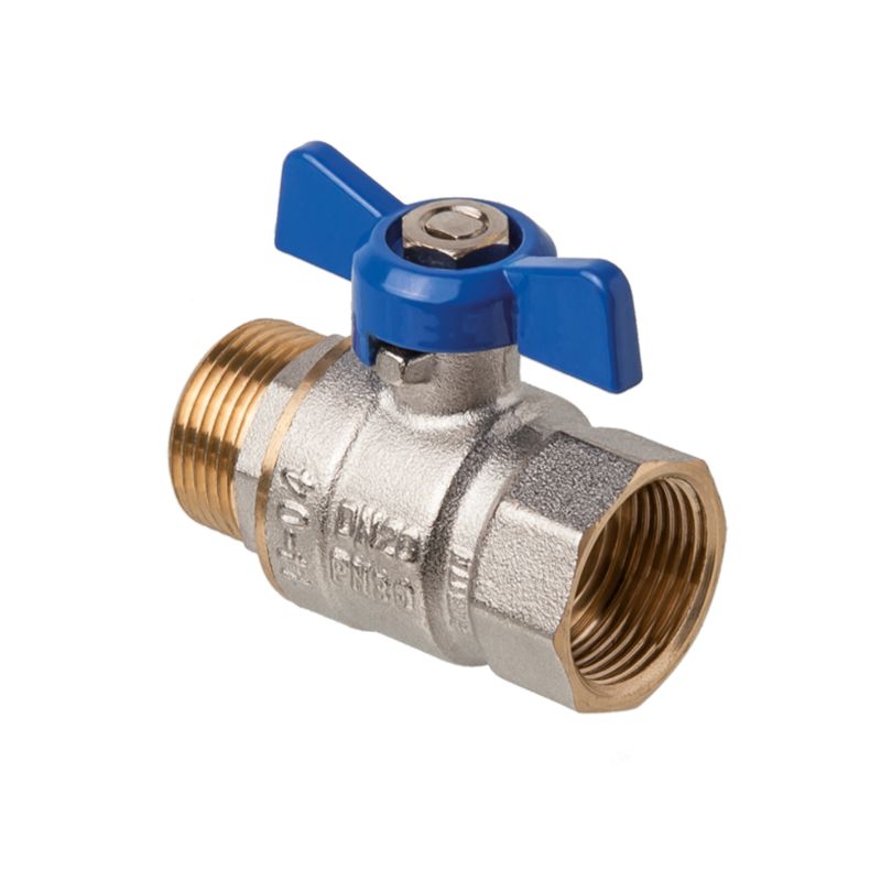 Zawór Kulowy do Wody CO Kurek Odcinający GW/GW 3/4"x3/4" 140C INVENA Prov 1 szt.