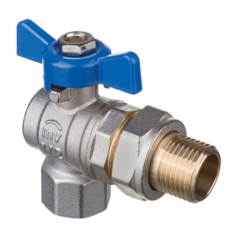 Zawór Kulowy do Wody Kurek Odcinający GW/GZ 3/4"x3/4 Motylek INVENA Prov 1 szt.