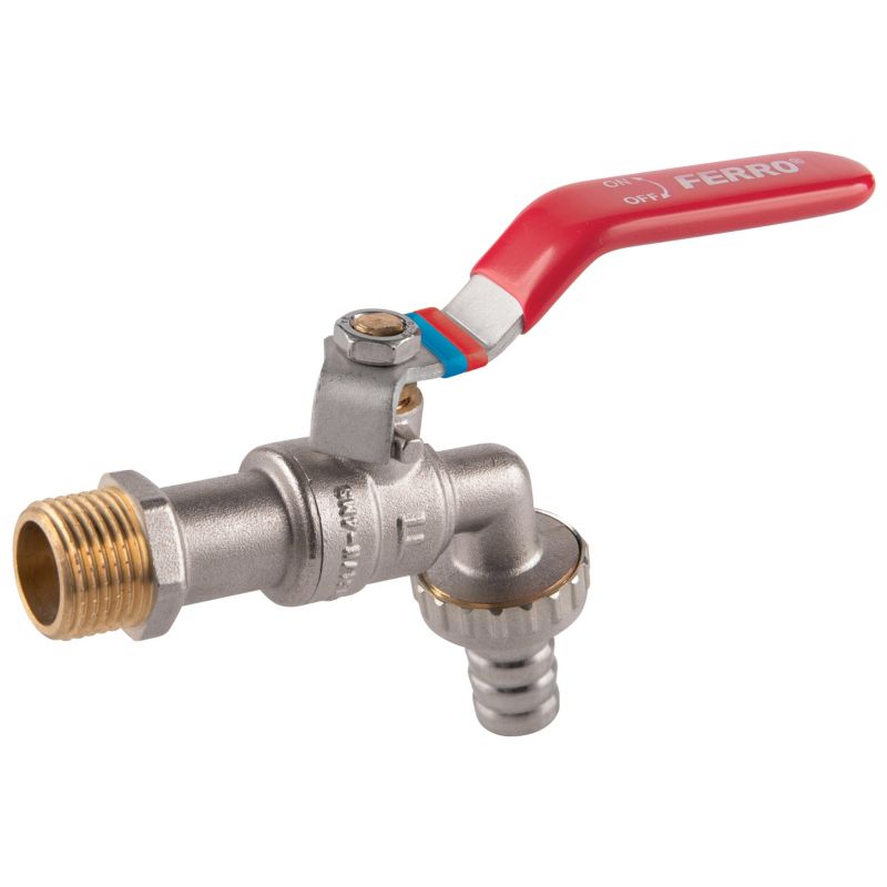 Zawór kulowy Ferro czerpalny z metalową złączką F-Comfort 12.7 mm 1 szt.
