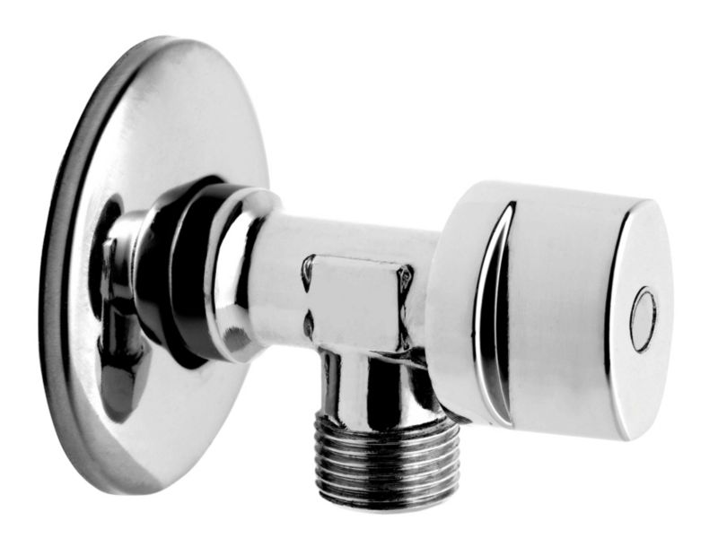 Zawór kulowy kątowy 12.7 mm x 9.5 mm z rozetą 1 szt.