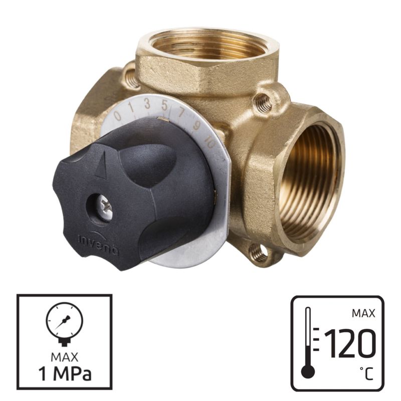 Zawór Mieszający Trójdrogowy Trójdrożny 1MPa 120C 5/4" INVENA Prov 1 szt.