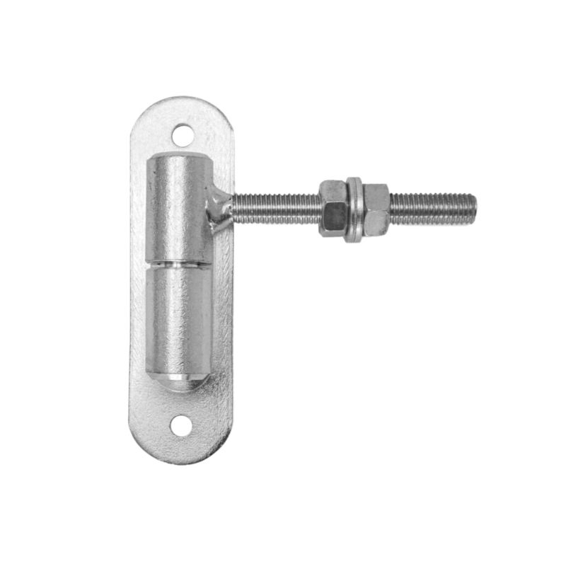 Zawias regulowany do furtki PSG toczony fi 24 mm M12 z kulą i szyldem 150x40 mm 1 szt.