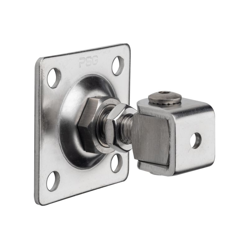 Zawias regulowany M16 do bramy skrzydłowej 80x80x4 AISI304 surowy, producent PINOX  1 szt.