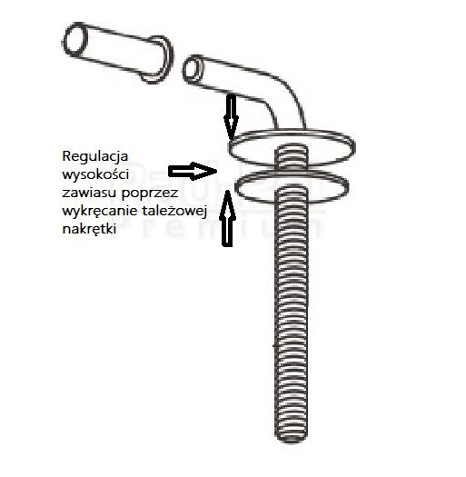 Zawiasy metalowe MKW długie do desek Cersanit K98-0001 1szt