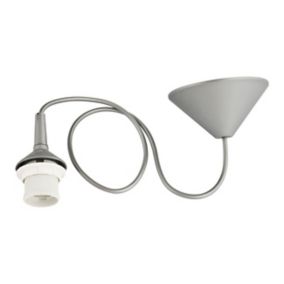 Zawiesie do lampy 1 x 60 W E27 srebrne