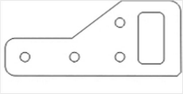 Zawieszka meblowa duża 35 x 85 mm ocynk 1 szt.