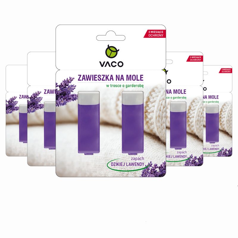 Zawieszka na mole VACO lawendowa 10 szt.