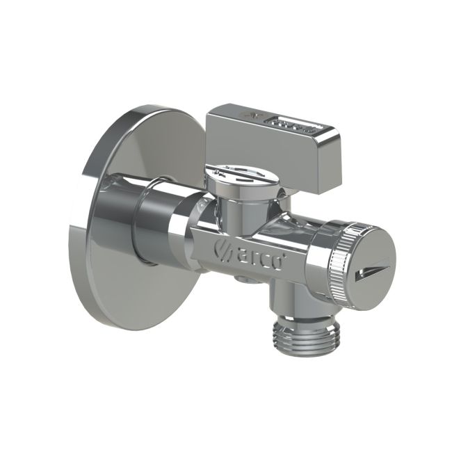 Zawór kątowy Arco 1/2" x 1/2" antykamienny z filtrem