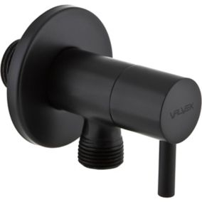 Zawór kątowy z głowicą ceramiczną 3/8" czarny