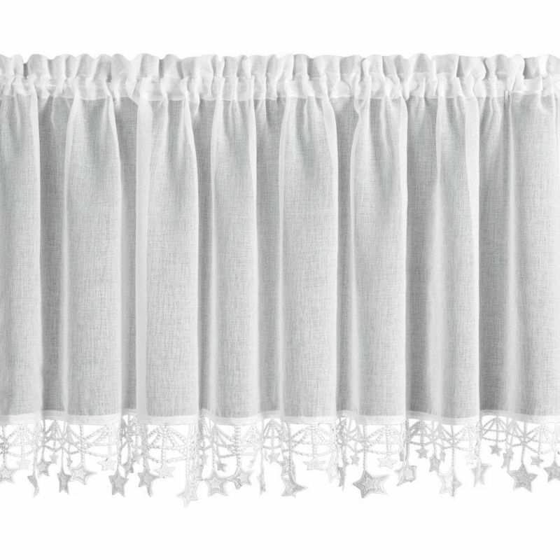 Zazdrostka Świąteczna Eurofirany 60X150 Cm Biała Gwiazdki 1 szt.