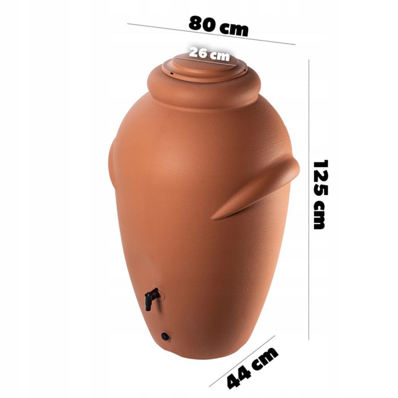 Zbiornik Na Deszczówkę KADAX 360L Wodę Beczka Z Kranem Doniczką 1 szt.