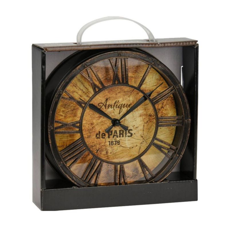Zegar ścienny Antigue Paris H&S Decoration tworzywo sztuczne brązowy 21 cm 1 szt.