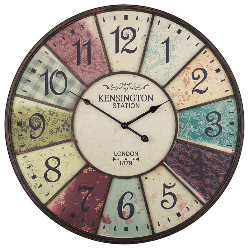 Zegar ścienny Boswil 59 cm Metal Kolorowy 1 szt.