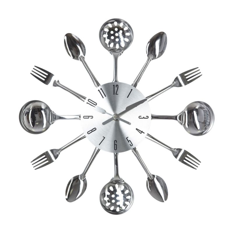 Zegar ścienny Cutlery Atmosphera srebrny metal 38 cm 1 szt.