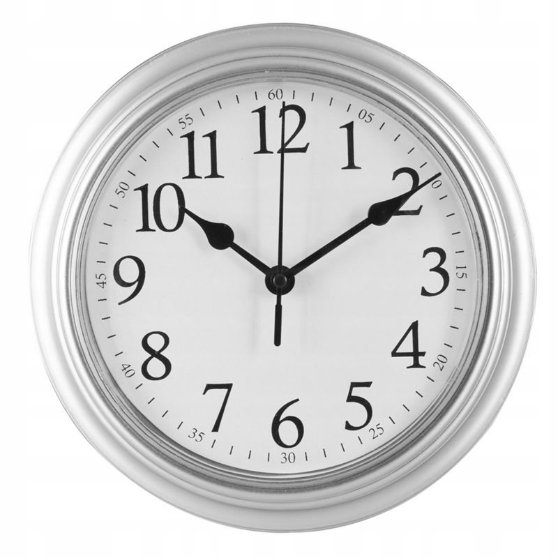 Zegar ścienny Deco4Home 22,5 x 22,5 cm srebrny 1 szt.