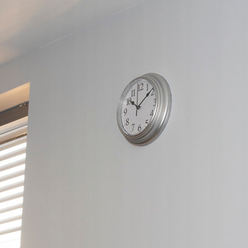 Zegar ścienny Deco4Home 22,5 x 22,5 cm srebrny 1 szt.