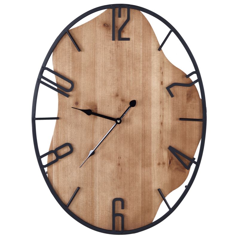 Zegar ścienny Meynes 46 cm Metal Czarny 1 szt.