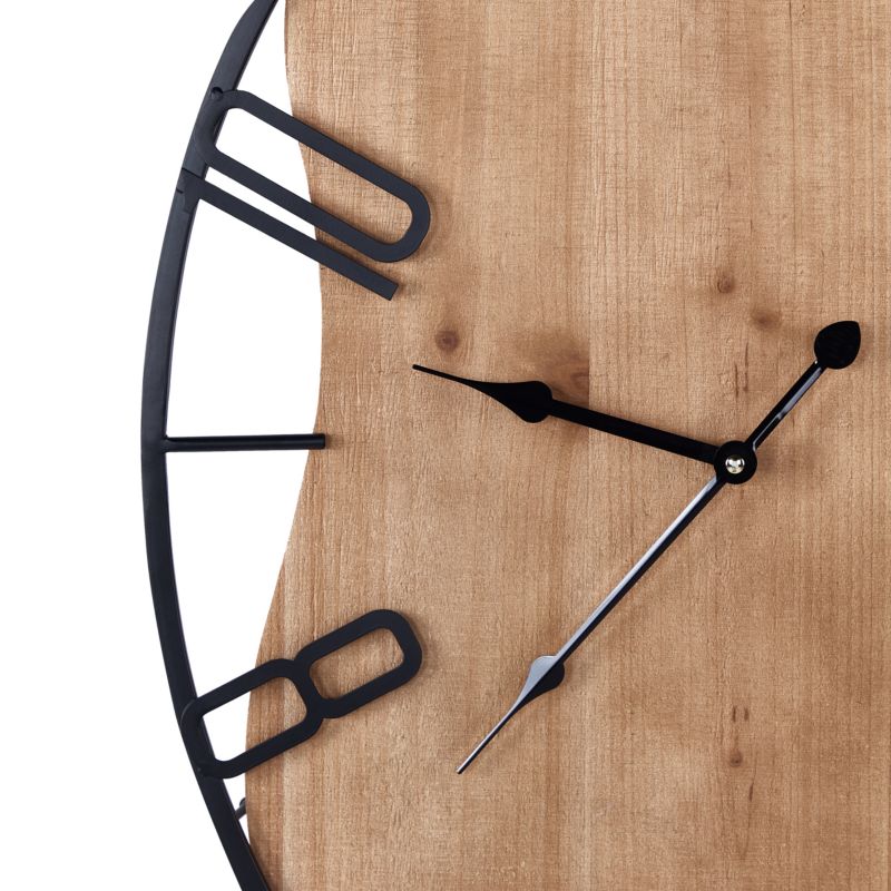 Zegar ścienny Meynes 46 cm Metal Czarny 1 szt.