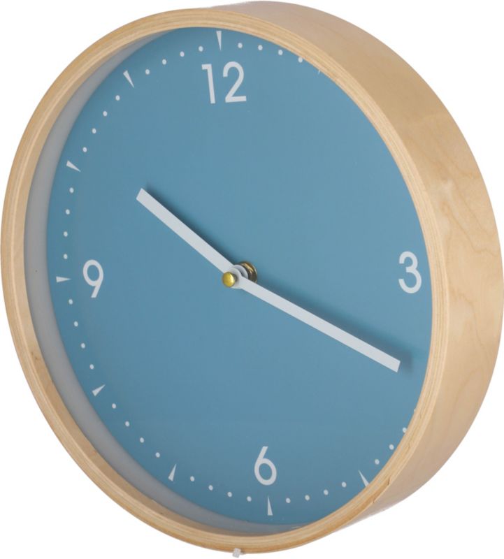 Zegar drewniany Jumi 25 x 25 cm turkusowy