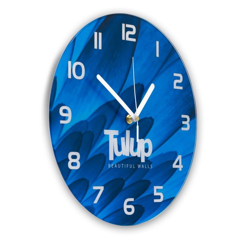 Zegar szklany Tulup Jeleń czarne wskazówki fi30 cm cichy 1 szt.