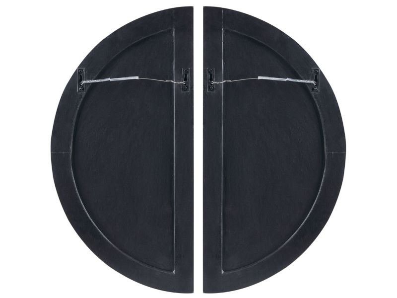Zestaw 2 dekoracji wiszących Mandau 76 cm Szkło Czarny 1 par.
