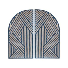 Zestaw 2 dekoracji wiszących Ogan 80 cm Czarny 1 par.