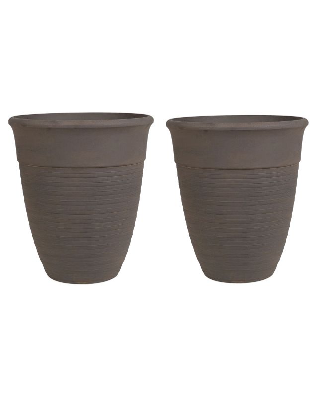 Zestaw 2 doniczek 43 cm brązowy Katalima par.