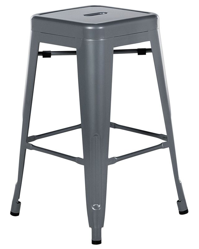 Zestaw 2 hokerów barowych Cabrillo Metal Szary 1 par.