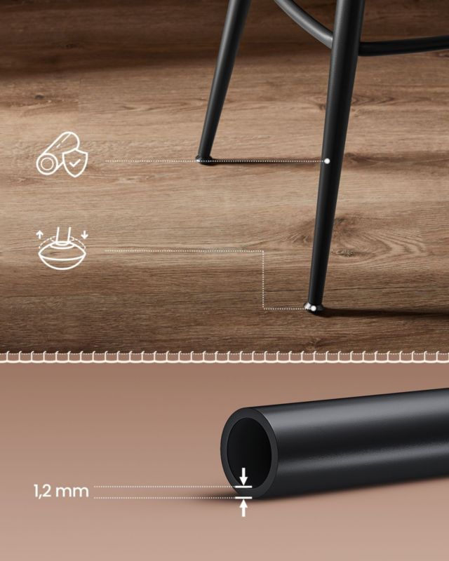 Zestaw 2 krzeseł obrotowych Songmics brąz 91 cm 1 kpl