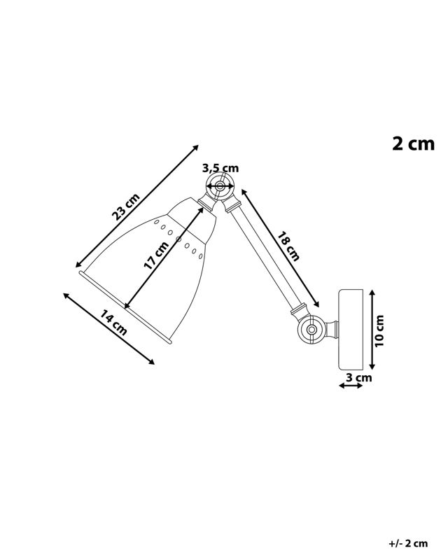 Zestaw 2 lamp ściennych Mississippi Regulowana Metal Biały 1 par.