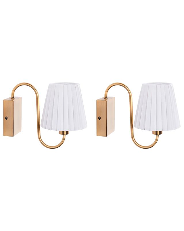 Zestaw 2 lamp ściennych Tolka Metal Biały 1 par.