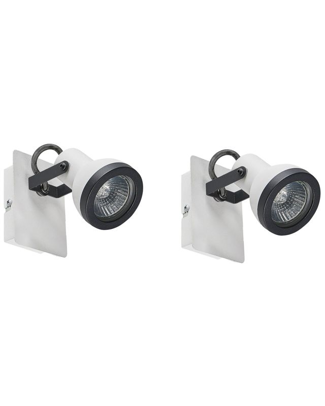 Zestaw 2 lamp spot Baro Regulowana Metal Biały 1 par.