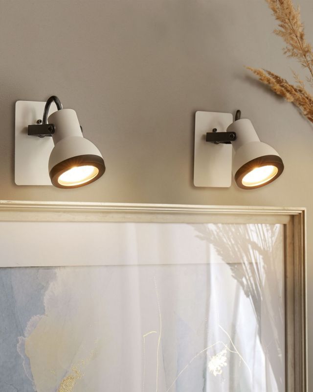 Zestaw 2 lamp spot Baro Regulowana Metal Biały 1 par.