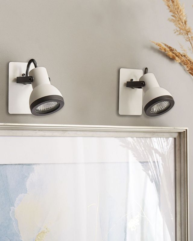 Zestaw 2 lamp spot Baro Regulowana Metal Biały 1 par.