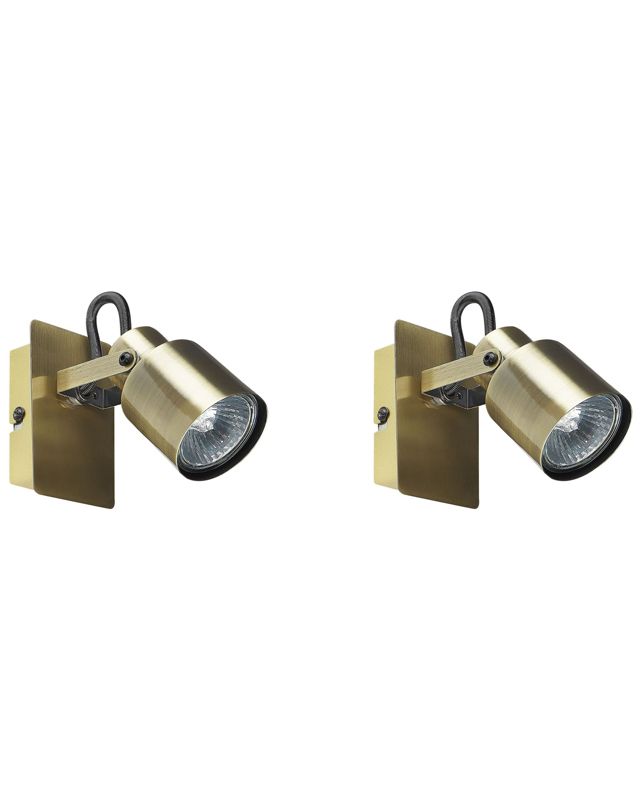 Zestaw 2 lamp spot Bonte Regulowana Metal Mosiężny 1 par.