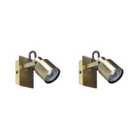 Zestaw 2 lamp spot Bonte Regulowana Metal Mosiężny 1 par.