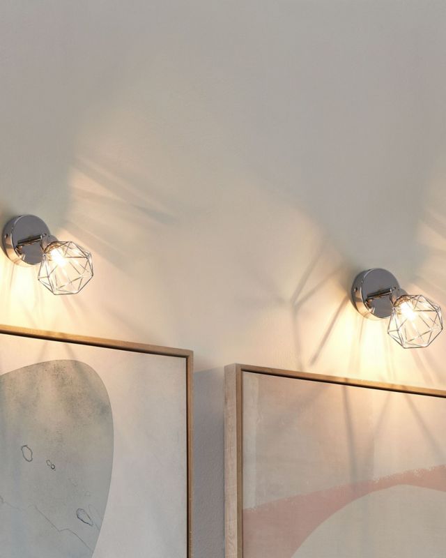 Zestaw 2 lamp spot Erma Regulowana Metal Srebrny 1 par.