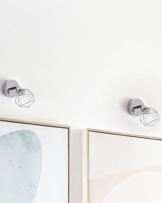 Zestaw 2 lamp spot Erma Regulowana Metal Srebrny 1 par.