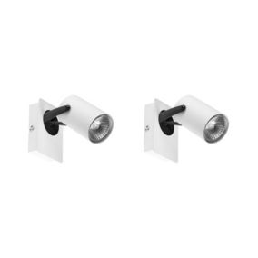 Zestaw 2 lamp spot Klip Regulowana Metal Biały 1 par.
