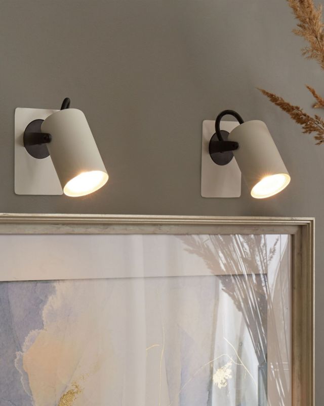 Zestaw 2 lamp spot Klip Regulowana Metal Biały 1 par.