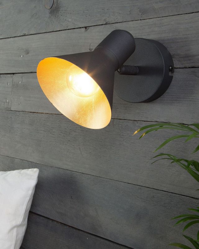 Zestaw 2 lamp spot Mersey Regulowana Metal Czarny 1 par.
