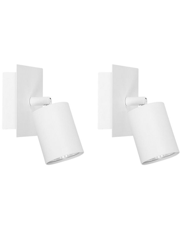 Zestaw 2 lamp spot Tigris Regulowana Metal Biały 1 par.