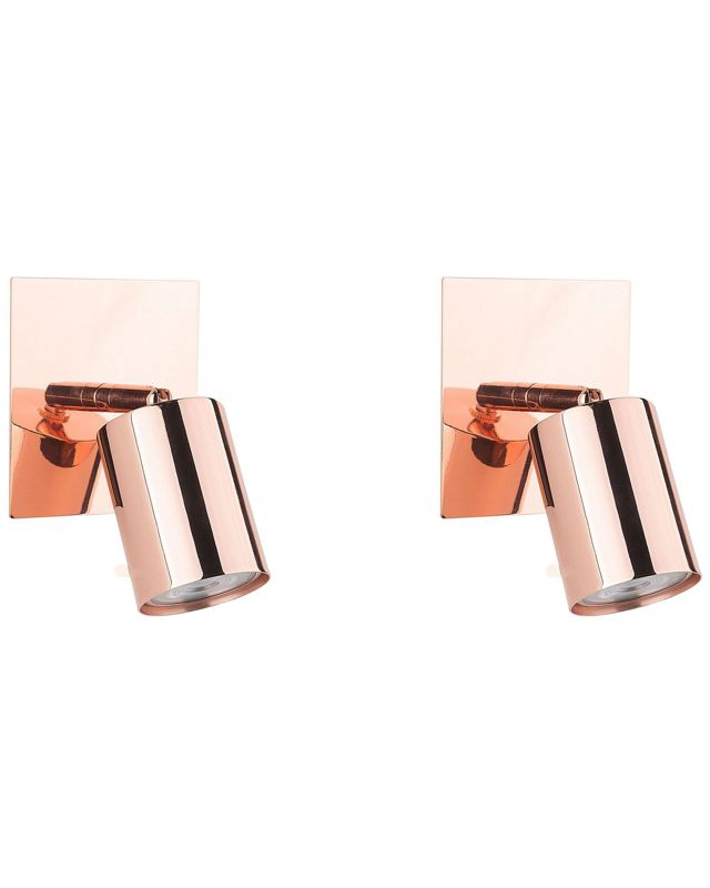 Zestaw 2 lamp spot Tigris Regulowana Metal Miedziany 1 par.