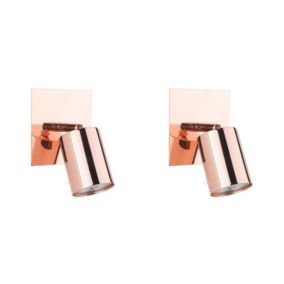 Zestaw 2 lamp spot Tigris Regulowana Metal Miedziany 1 par.