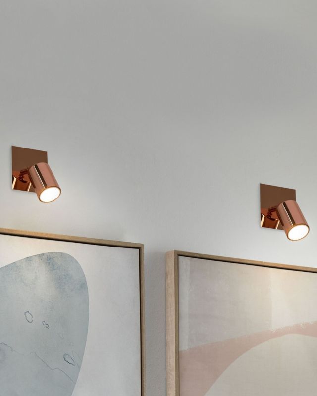 Zestaw 2 lamp spot Tigris Regulowana Metal Miedziany 1 par.