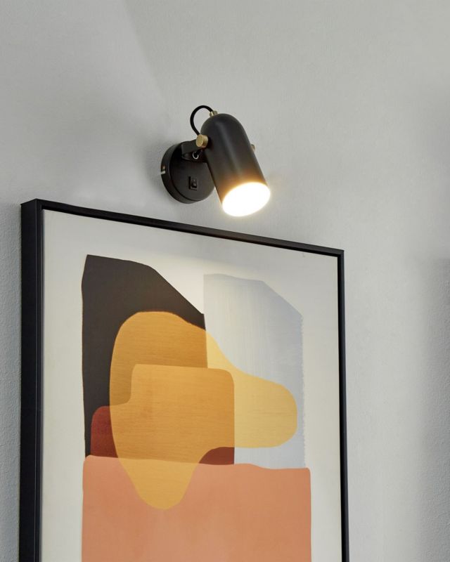Zestaw 2 lamp spot Tyria Regulowana Metal Czarny 1 par.