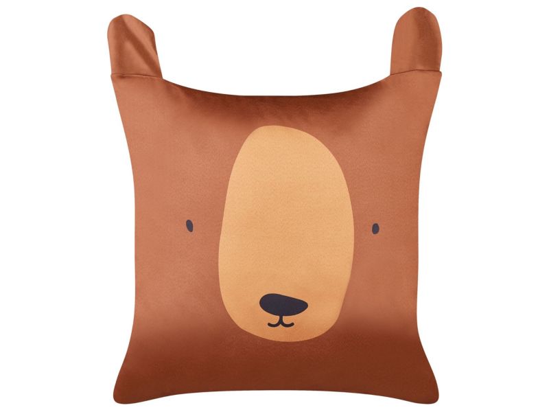 Zestaw 2 poduszek Dla dzieci Wzór zwierzęcy Teddybear Bawełna 45 x 45 cm Brązowy 1 par.